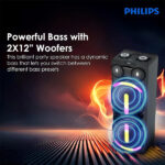 Philips Audio TAX5708 Bluetooth Party Speaker with Dynamic Bass Boost & Karaoke (400W Max Output) - Image 5