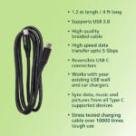 Philips DLC5204C/00 USB-C to USB-C Cable – 1.2M - Image 2