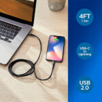 Philips DLC5204L/00 – USB-C to Lightning Cable – 1.2M - Image 2