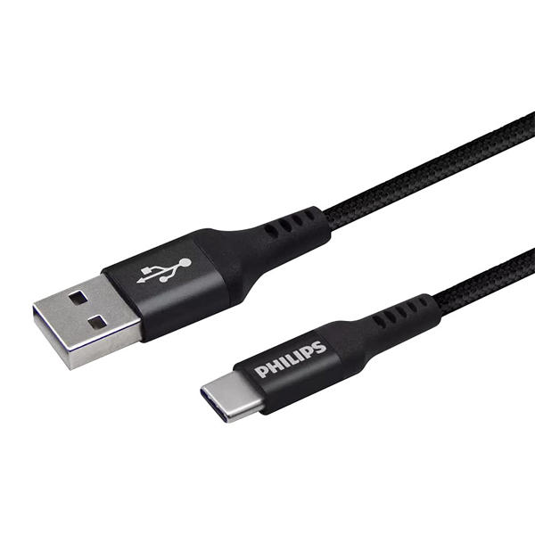 Philips DLC5206A/00 USB A to USB-C Braided Charging Cable – 2M