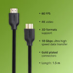 Philips SWV5510 4K UHD HDMI Cable – 1.5M - Image 5