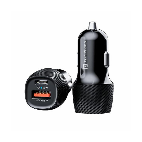 Portronics-Car-Power-17-Car-Charger.jpg Portronics Car Power 17 Car Charger - Image 1