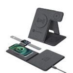 Portronics Freedom Fold 3 15W 3 in 1 Foldable MagSafe Compatible Wireless Charger