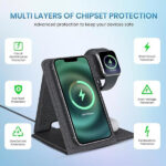 Portronics Freedom Fold 3 15W 3 in 1 Foldable MagSafe Compatible Wireless Charger - Image 2