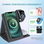 Portronics Freedom Fold 3 15W 3 in 1 Foldable MagSafe Compatible Wireless Charger - Image 3