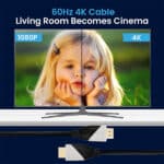 Portronics HDMI Cable 1.5 m Konnect Sync 4k 60Hz - Image 2