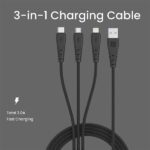 Portronics Konnect A Trio 3-In-1 Multifunctional Cable For Micro Usb For Ios And Type C Mobile Phones, Smartphone, Tablet, Personal Computer - Image 2
