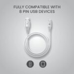 Portronics Konnect B+ 8 Pin Usb Cable 3.0 Amp Output with Charge & Data Sync with 1M - Image 5