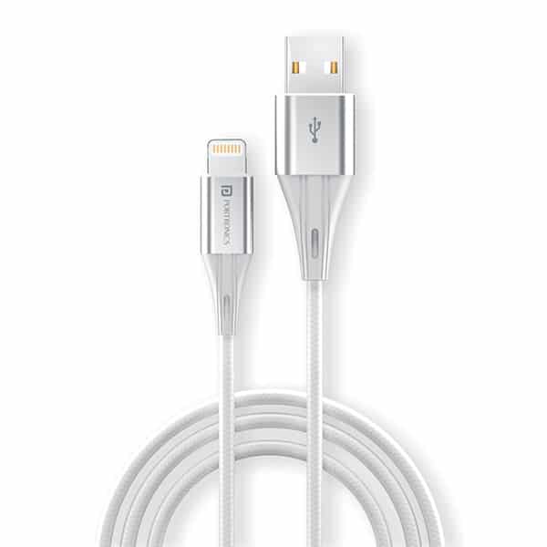 Portronics-Konnect-B-8-Pin-Usb-Cable.jpg Portronics Konnect B+ 8 Pin Usb Cable 3.0 Amp Output with Charge & Data Sync with 1M - Image 1