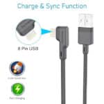 Portronics Konnect L 1.2M 3A 8 Pin USB Cable - Image 5