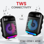 Portronics Melomix 20W Portable Bluetooth Speaker with Karaoke Mic - Image 7