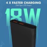 Portronics Power M 10K 10000 mAh Metal Housing Power Bank with Dual Input (Type C + Micro USB) & Triple Output (Fast Charging, 18 W with QC 3.0 & Type-C PD) Type C Cable Included - Image 7