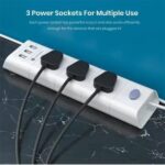 Portronics Power Plate 8 1500W with 3 USB + 3 Socket Extension Boards - Image 3