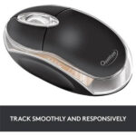 Quantum QHM222 Wired Optical Mouse (USB, Black)