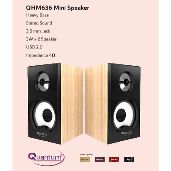 QUANTUM-QHM636-USB-MINI-SPEAKER.jpg Quantum QHM636 USB Mini Wooden Laptop/Desktop Speaker - Image 2