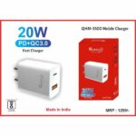 Quantum QHM3500 20W Fast Charger QC+PD Dual Output Mobile Charger - Image 2