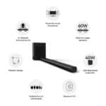 Realme RMV2002 100 W Bluetooth Soundbar (Black, 2.1 Channel) - Image 2