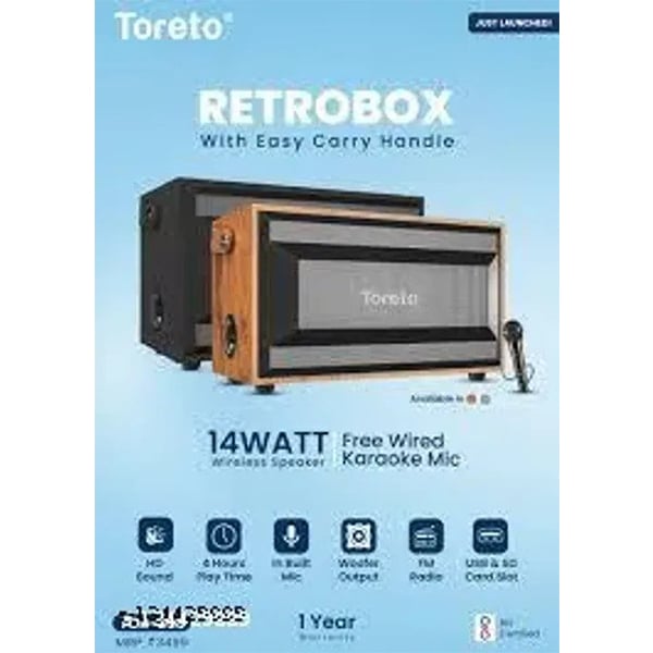 Toreto-TOR-368-14W-Bluetooth-speaker-with-Mic-.jpg Toreto TOR-368 14W Bluetooth speaker with Mic - Image 1