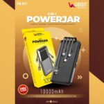 UBON PB-X17 10000 mAH Li-Polymer Power Bank with 4 IN 1 POWERJAR - Image 4