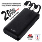 UBON PB-X90 20000 mAH Li-Polymer Power Bank with inbuilt Type C / V8 / iPhone Jack - Image 3