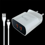 Ubon CH504 Power Adapter 2.6A with Type-C Charging Data Cable - Image 2
