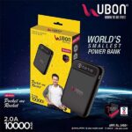 Ubon PB-10025 10000mAh Mini Power Bank Superfast Mobile Charger - Image 2