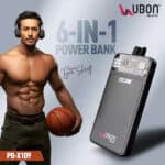 Ubon PB-X109 10000mAh 6 In 1 Power Bank - Image 2