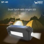 Ubon SP-40 Solar Chargeable Dual Torch 12W TWS Wireless Speaker - Image 3