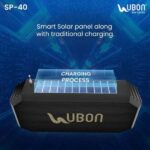 Ubon SP-40 Solar Chargeable Dual Torch 12W TWS Wireless Speaker - Image 5