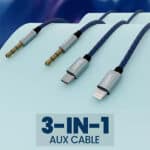 Ubon WR-131 3-IN-1 AUX Cable - Image 2