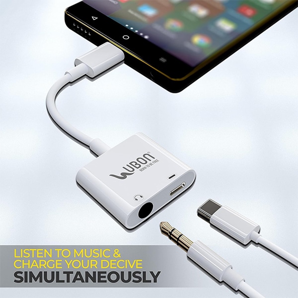 Ubon WR-477 2 in1 All Rounder type-c charging & audio connector - Image 2