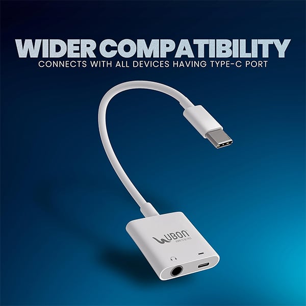Ubon WR-477 2 in1 All Rounder type-c charging & audio connector - Image 4