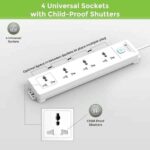 Ultraprolink UM1047 Surge Protector 350J with 4 Sockets 2500W - Image 4