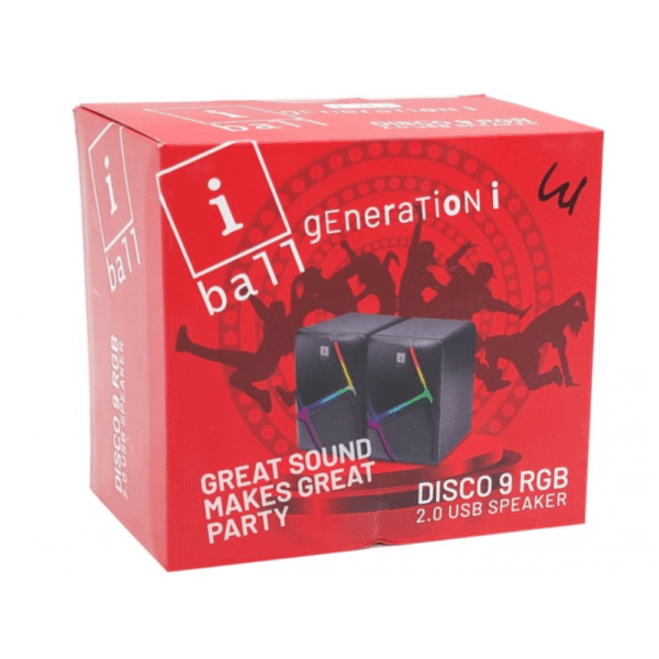 iBall Aux Speaker 2.0 RGB (USB Powered) – Disco 9
