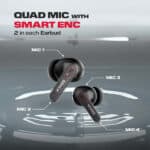Wings Phantom 340 ANC Earbuds with Quad ENC Mic - Image 2