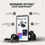 Wings Phantom 340 ANC Earbuds with Quad ENC Mic - Image 6