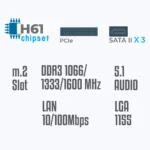 Zebronics H61 (Zeb-H61M2) Motherboard – LGA 1155, M.2 Slot - Image 6
