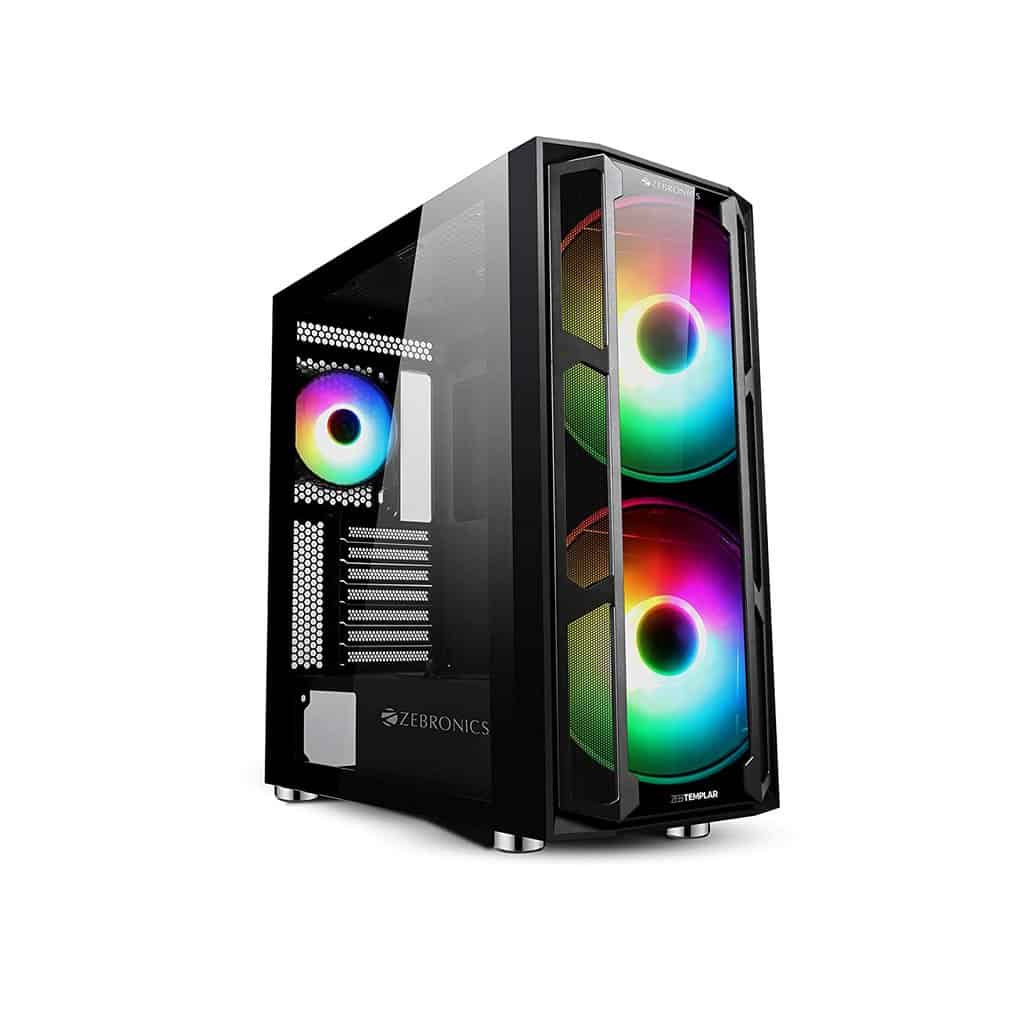ZEBRONICS-Zeb-Templardatamation.jpg ZEBRONICS Zeb-Templar (ZEB-941B) Premium Gaming Chassis - Image 1