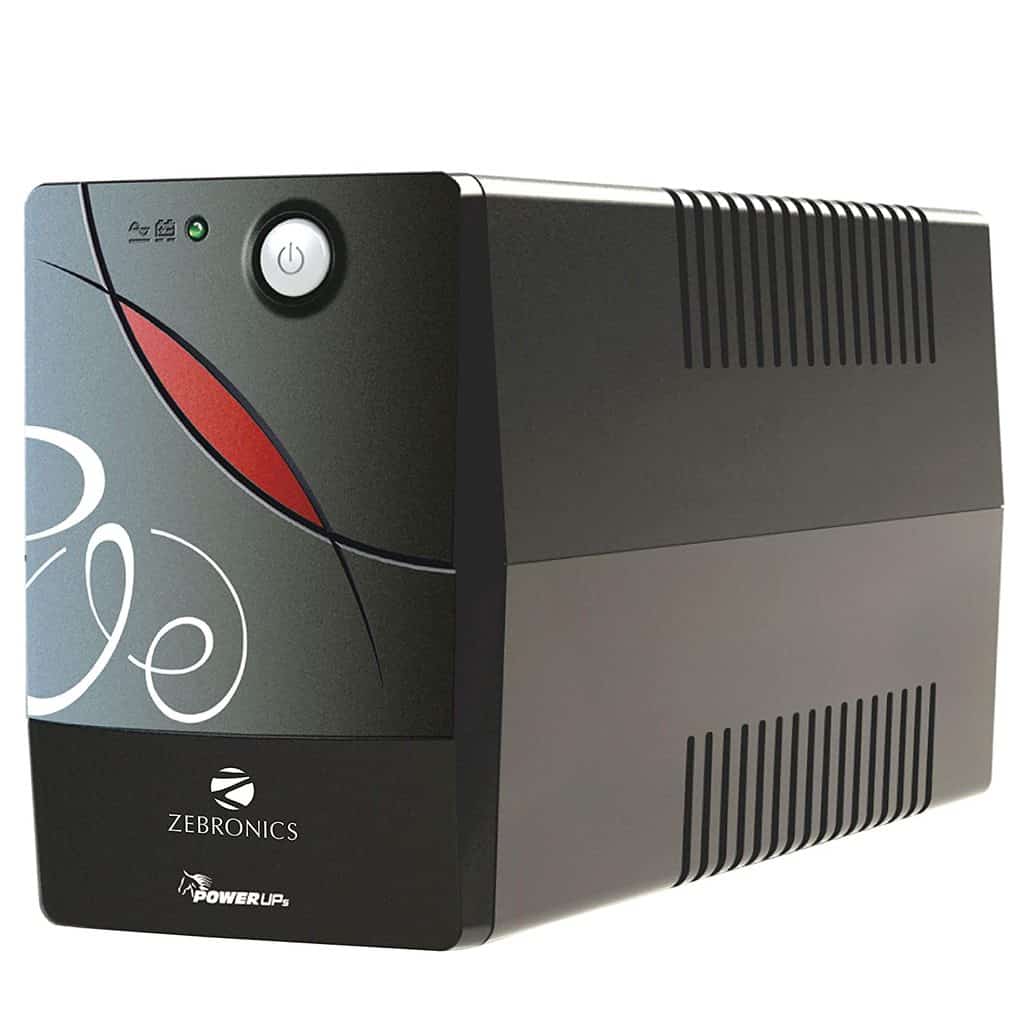 ZEBRONICS-Zeb-U725-600VAdatamation.jpg ZEBRONICS -U725 600VA UPS for Desktop/PC/Computers (not for Routers) with Automatic Voltage Regulation, Black - Image 1