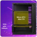 Zebronics Zeb-Suave Desktop Computer Case/PC Cabinet – Steel Metal Body, Micro-ATX/Mini-ITX Compatible, Metallic Black (Without SMPS) - Image 4