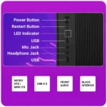 Zebronics Zeb-Suave Desktop Computer Case/PC Cabinet – Steel Metal Body, Micro-ATX/Mini-ITX Compatible, Metallic Black (Without SMPS) - Image 6