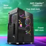 Zebronics AERO Mid-Tower Premium Gaming Cabinet - Image 2