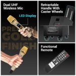 Zebronics Metal PRO Powerful DJ Trolley Speaker With UHF Wireless Mic - Image 7