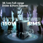 Zebronics Metal PRO Powerful DJ Trolley Speaker With UHF Wireless Mic - Image 5