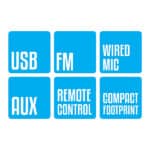 Zebronics Zeb-BT800RUF 50W Tower Speaker with Wired mic for Karaoke - Image 8