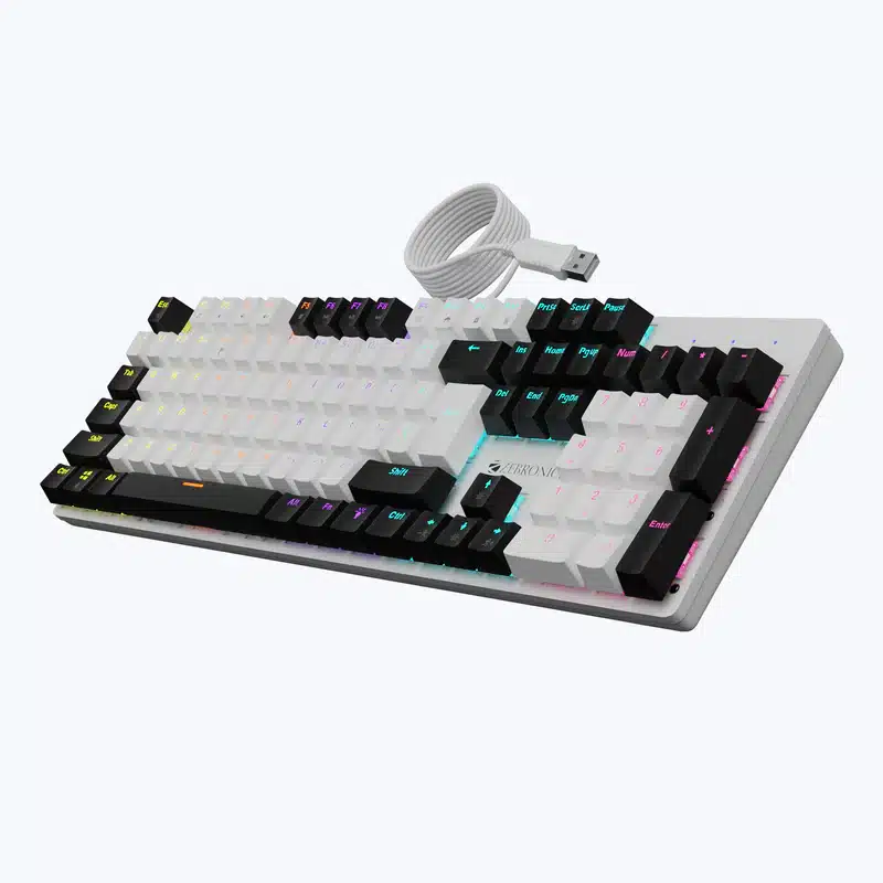 Zebronics-Zeb-Nitro-Plus-White-Black-Keyboard-1.webp Zebronics Zeb Nitro Plus White + Black Keyboard - Image 1