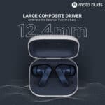 Moto Buds with Hi-Res Audio, Large 12.4 MM Driver, 42 Hrs Playback & IPx4 Rating Wireless Earbuds - Image 2