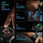 beatXP Exact Smartwatch with Medical Grade ECG- Black - Image 2