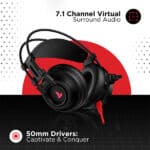 boAt Immortal IM-200 7.1 Wired Over Ear Headphones - Image 4