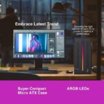 FINGERS RGB-Turbo-C32 Super Compact Micro ATX PC Cabinet with ARGB LEDs (1 x USB 3.0, 1 x USB 2.0, HD Audio, Mic in Port, SMPS Bundled) - Image 4